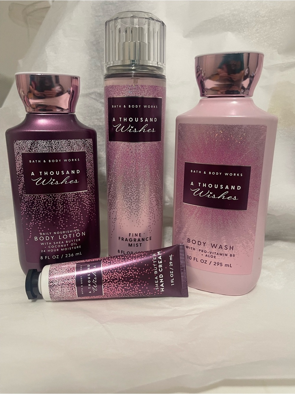 Bath & Body Works A Thousand Wishes Pink & Purple Body Wash + Lotion + Mist Set